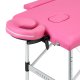 Balance Portable Massage Table Aluminum 2 Section Folding, Pink