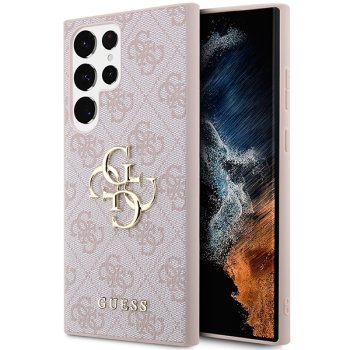 Guess 4G Big Metal Logo Case for Samsung Galaxy S23 Ultra, Pink