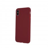 Huawei P20 lite 2018 (ANE-LX1, ANE-LX2J) Matt Silicone Color Case Cover, Burgundy