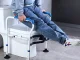 Adjustable toilet support rail for seniors with non-slip handles