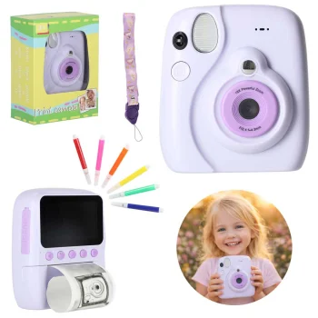 Kids Digital Instant Print Camera, 8GB, Purple