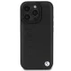 BMW iPhone 16 Pro Max Case Leather Hot Stamp, Black