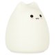 Kids Night Light Silicone Cat Lamp, Soft Touch Control RGB Color Changing Nursery Lamp, White