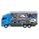 Transporter Truck with Launcher and 6 Police Cars