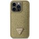Guess iPhone 14 Pro Case Rhinestone Triangle, Gold