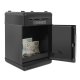Piggy Bank Toy Box for Money with Fingerprint and Password, Black-Silver