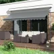 Retractable Balcony Awning 200x120 cm Adjustable MultiGarden, grey