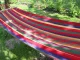 Colorful Garden Hammock with Wooden Spreader Bars, 200 x 80 cm