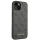 Apple iPhone 14 6.1\'\' Guess 4G Metal Gold Logo Case Cover, Grey