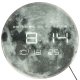 Настенные часы с LED-дисплеем Луна 32 см, серые