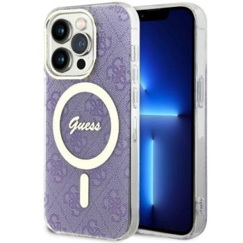 Guess iPhone 14 Pro Case 4G MagSafe, Purple