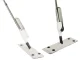Flat mop with spray, rotating, 3 microfiber pads, white