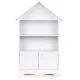 Kids House Shaped Bookshelf and Toy Storage Cabinet by ECOTOYS, White
