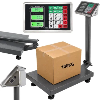 Platform Scale with LCD Display, 100kg, Grey