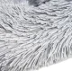 Plush Round Donut Pet Bed for Dogs and Cats 100 cm, Grey