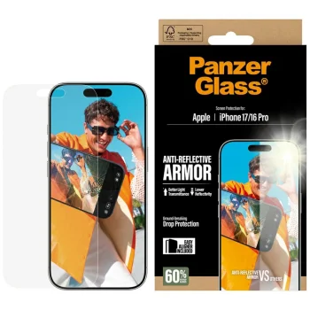 PanzerGlass Armor Anti-Reflective EasyAligner Tempered Glass iPhone 17 / 16 Pro