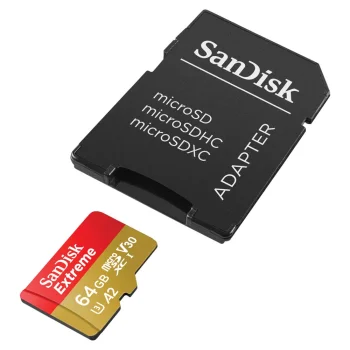 SanDisk Extreme 64GB microSDXC Memory Card U3 V30 A2