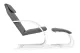 Modernhome Rocking Chair with Footrest, Grey/White
