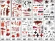 Washable Artificial Halloween Tattoos (Mixed Designs)
