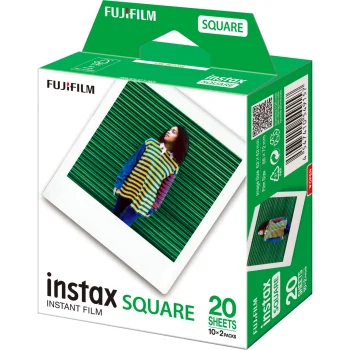 Fujifilm instax SQUARE Instant Film Twin Pack (20 Sheets) White