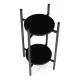 ModernHome 2-Tier Metal Plant Stand, Black