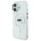 Karl Lagerfeld iPhone 16 Plus Case IML Metal Karl Head MagSafe, White