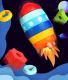 Bakalu Rocket Stacking Logic Game and Sorter KZ0982