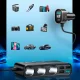Joyroom JR-CL06 9-in-1 Car Charger 154W with 3-Socket Splitter, Black