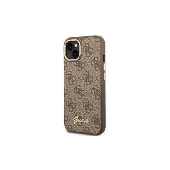 Guess GUHCP14XHG4SHW iPhone 14 Pro Max 6.7" brown/brown hard case 4G Vintage Gold Logo