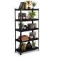 Humberg HR-851 Metal Storage Shelving Unit 180x90x40 cm, Black