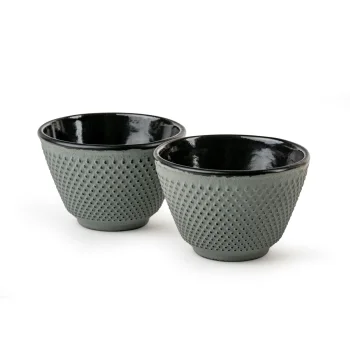 Bredemeijer Xilin 153095 Cast Iron Tea Cups 120 ml, 2-Piece Set, Light Green