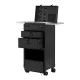 Mobile Hairdresser and Barber Trolley Case Gabbiano V21, Black