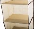Hanging Closet Organizer with 3 Shelves, 60cm, Beige