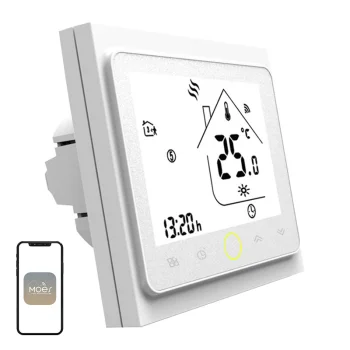 MOES BHT-002 Wi-Fi LCD Smart Thermostat, White