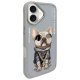 Nimmy Glasses Cool Dog Case for iPhone 16, Gray