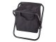 Folding fishing chair with thermal bag, black