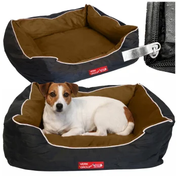 Soft Velour Pet Bed for Dogs and Cats, 65x55 cm