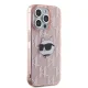 Karl Lagerfeld iPhone 15 Pro Max Case IML Choupette Head & Monogram, Pink