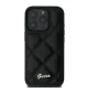 Guess Quilted Metal Logo Case for iPhone 16 Pro Max, Black