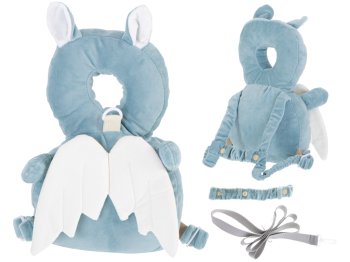 Baby Head Protection Safety Backpack Pillow, Bat