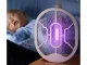 Electric Fly Swatter with UV Light, Foldable, 5W