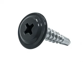 Tvirtinimo sraigtai metalinei profiliuotai tvorai 4.8x19 mm, RAL 7016 (pilki)