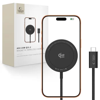 Tech-Protect A54 MagSafe 25W Qi2.2 Wireless Charger, Black