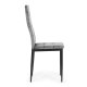 Set of 4 Velvet Dining Chairs ModernHome Tufted Backrest, grey
