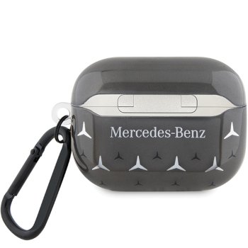 Mercedes MEAP8DPMGS Large Star Pattern maciņš Apple AirPods Pro, melns