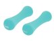 4Fizjo 8-shape Cast Iron Dumbbells with Vinyl Coating 2 x 1 kg, Turquoise