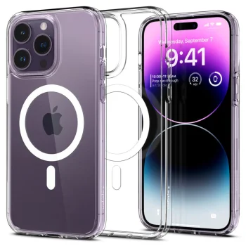 Spigen Ultra Hybrid Mag Case for iPhone 14 Pro Clear/White