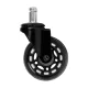 Activeshop Roll Speed Stool Castor Wheels, 11x21 mm, Black, 5 Pcs
