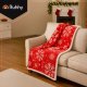 Ruhhy Reversible Christmas Sherpa Throw Blanket 130x170 cm, Red & White
