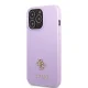 Guess Saffiano 4G Small Metal Logo Case for iPhone 13 Pro / 13, Purple